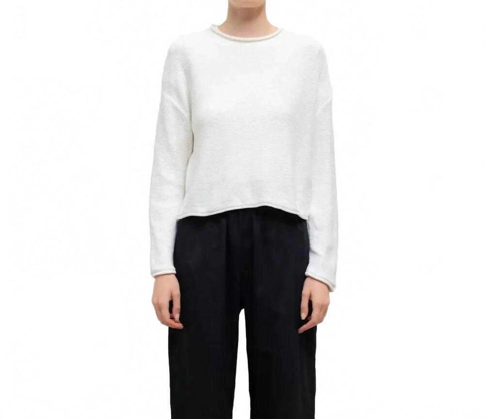 NEW LESET mae crewneck pullover in parchment